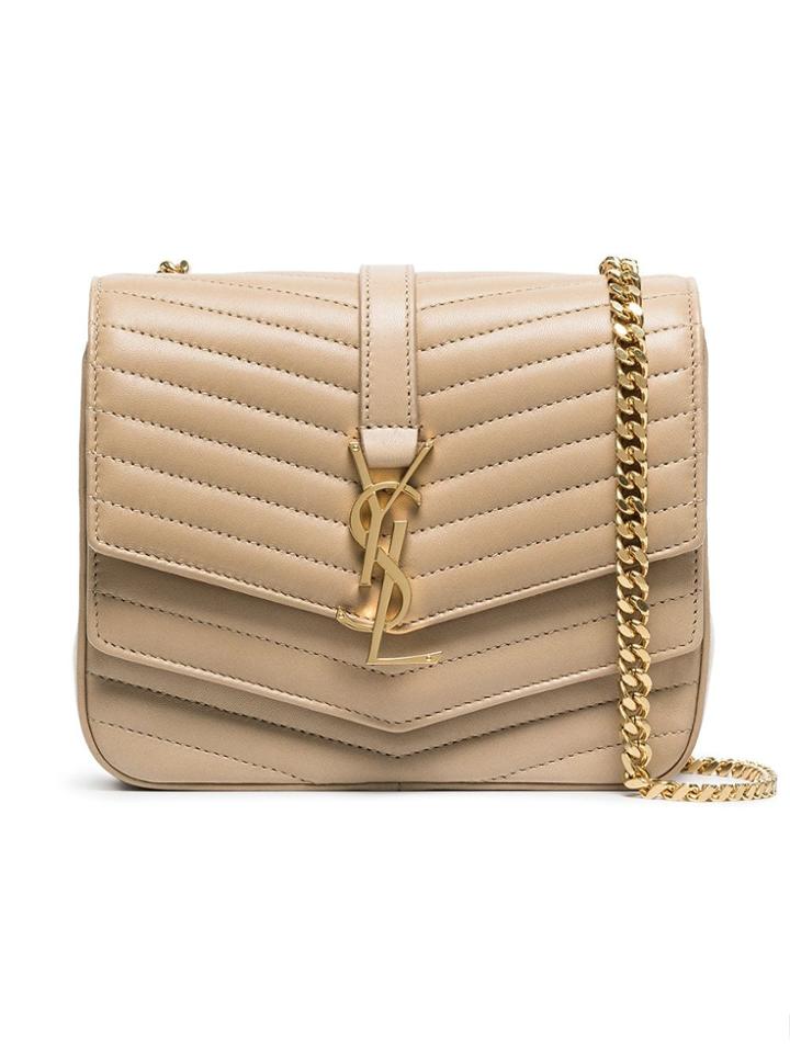 Saint Laurent Small Sulpice Shoulder Bag - Nude & Neutrals