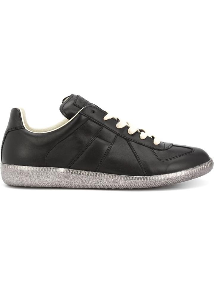Maison Margiela Replica Sneakers, Men's, Size: 42.5, Black, Leather/rubber