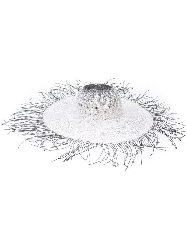 Jacquemus Riviera Fringed Hat - White