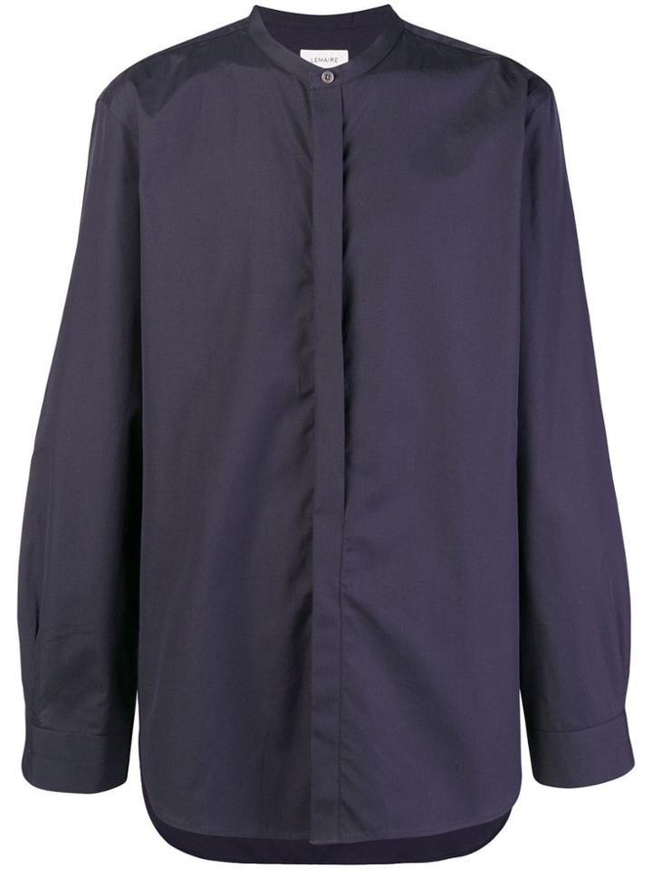 Lemaire Mandarin Neck Shirt - Blue