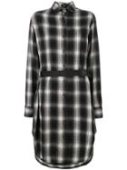 Marcelo Burlon County Of Milan Checkered Belted Dress - Black