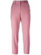 Theory 'treeca' Straight Leg Cropped Trousers, Women's, Size: 4, Pink/purple, Polyamide/spandex/elastane/virgin Wool