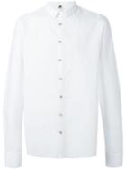 Label Under Construction Frayed Buttonholes Shirt, Men's, Size: 50, White, Cotton