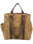 Holland & Holland Large Suede Tote Bag - Green