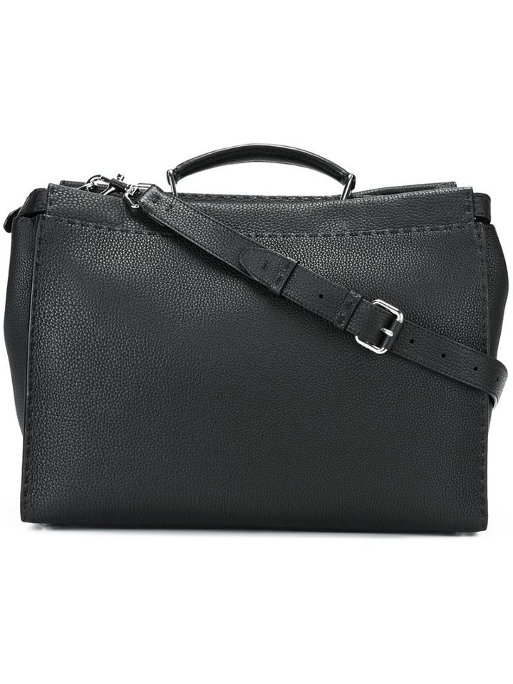 Fendi - 'selleria Peekaboo' Tote - Men - Calf Leather - One Size, Black, Calf Leather