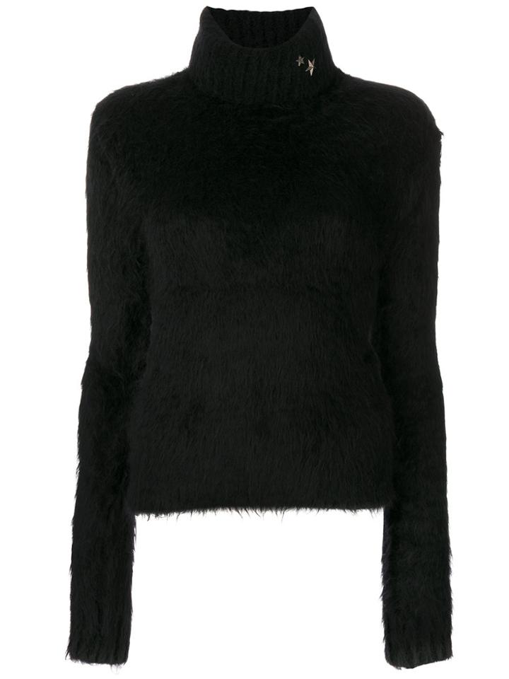 Saint Laurent Textured Roll Neck Jumper - Black