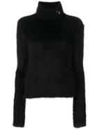 Saint Laurent Textured Roll Neck Jumper - Black