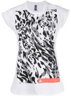 Adidas By Stella Mcmartney Animal Print T-shirt - White