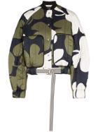 Lee Mathews Floral Pattern Balloon-sleeve Bomber - Green