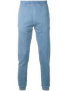 Maison Margiela Denim Effect Track Pants, Men's, Size: 52, Blue, Cotton/polyester/polyurethane