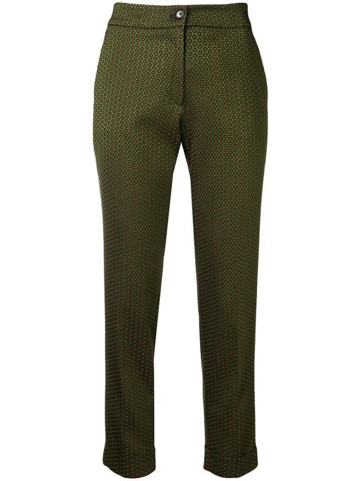 Etro Printed Slim Trousers - Green