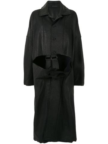 Yohji Yamamoto B/buckle Pt Coat - Black