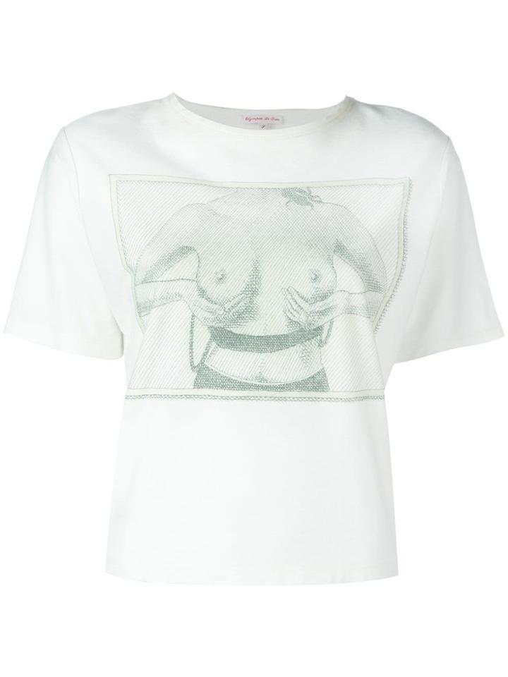 Olympia Le-tan Illustration Print T-shirt - White