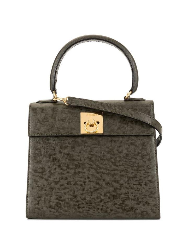 Céline Pre-owned Logo Plate 2way Bag - Green