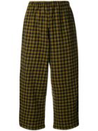 Apuntob Check Cropped Trousers - Green