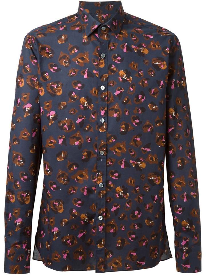Lanvin - Printed Shirt - Men - Cotton - 40, Blue, Cotton