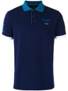 Hackett Chest Print Polo Shirt, Men's, Size: Xl, Blue, Cotton/spandex/elastane