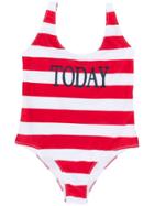 Alberta Ferretti Kids Teen Today Print Swimsuit - Red
