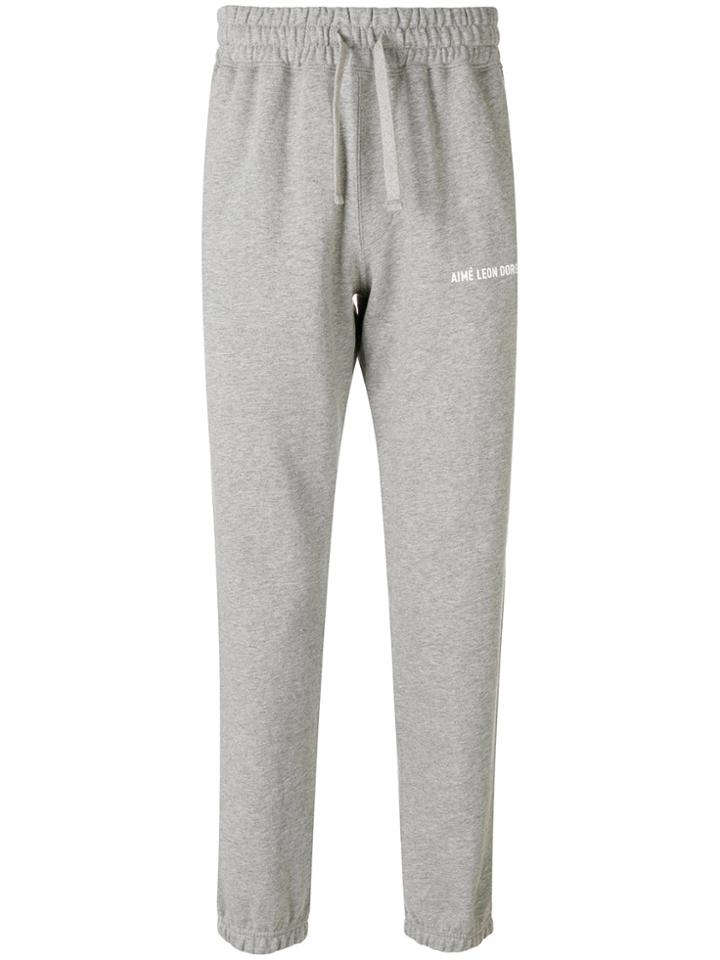 Aimé Leon Dore Logo Printed Track Pants - Grey