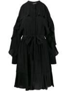 Twin-set Cold-shoulder Dress - Black