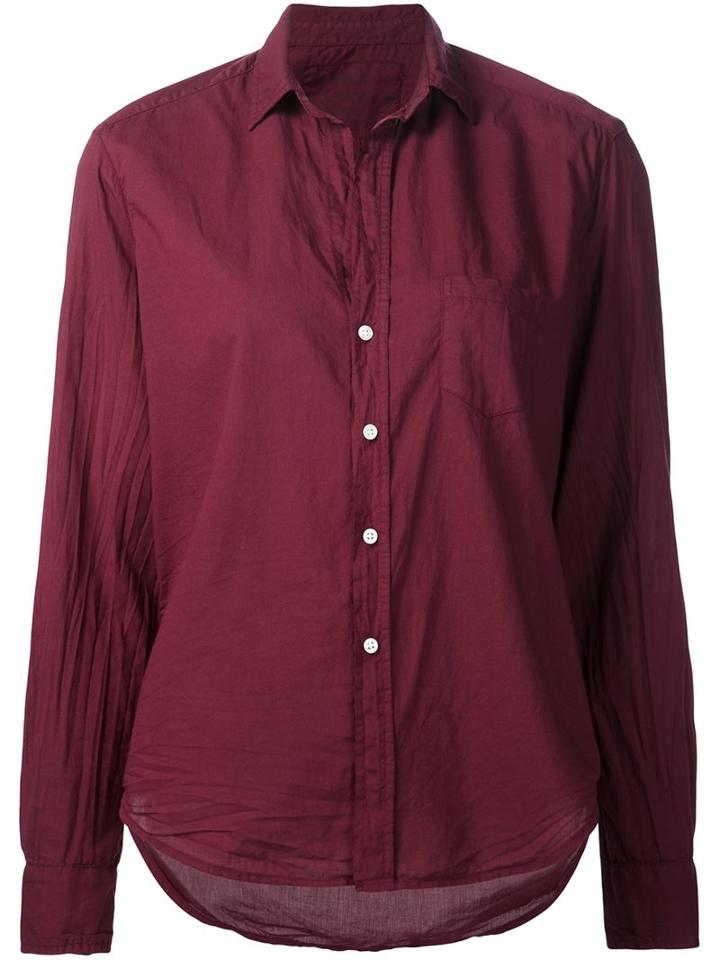 Frank & Eileen Patch Pocket Shirt, Women's, Size: Small, Red, Cotton