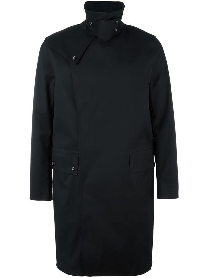 Mackintosh Single Breasted Coat, Men's, Size: 3, Black, Cotton