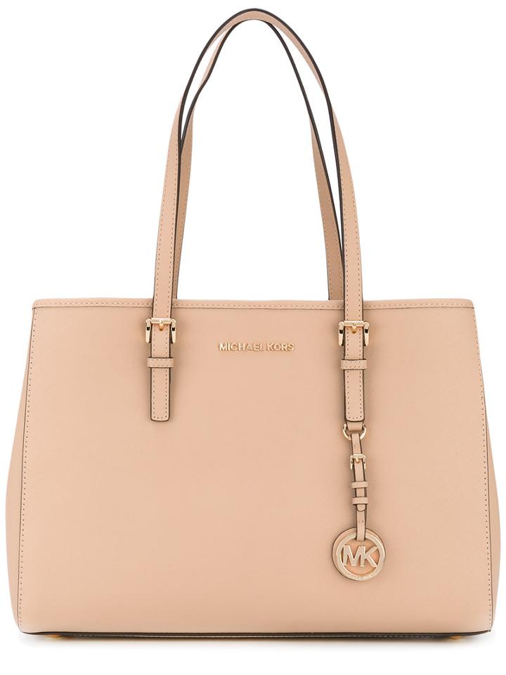Michael Michael Kors - Charm-embellished Tote - Women - Leather - One Size, Nude/neutrals, Leather