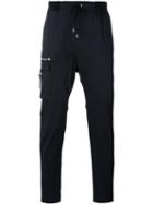 Les Hommes Urban - Slim Zip Pocket Trousers - Men - Cotton/spandex/elastane - 46, Black, Cotton/spandex/elastane