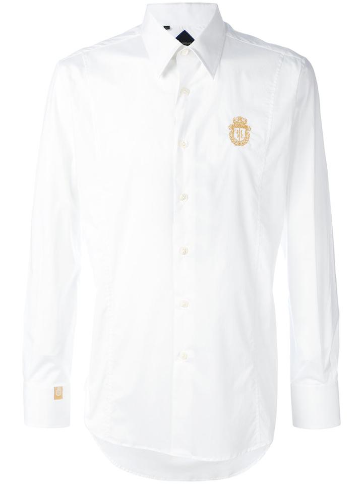 Billionaire - Embroidered Logo Shirt - Men - Cotton - Xl, White, Cotton