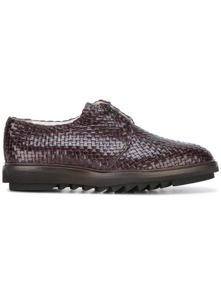 Dolce & Gabbana Woven Derby Shoes - Brown