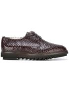 Dolce & Gabbana Woven Derby Shoes - Brown
