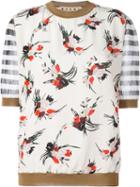 Marni Floral Print T-shirt, Women's, Size: 40, Nude/neutrals, Silk/cotton/polyamide