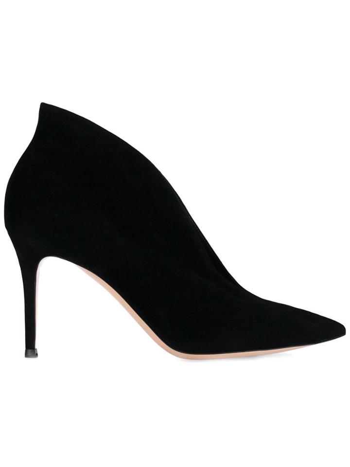 Gianvito Rossi Black Suede 85 Vamp Boots