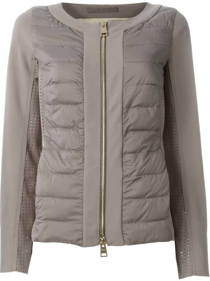 Herno Panelled Padded Jacket, Women's, Size: 50, Grey, Polyamide/spandex/elastane/polyester