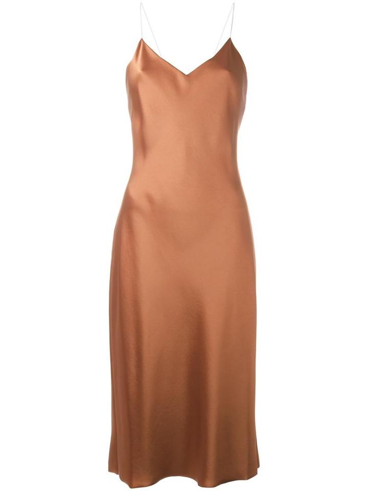 Dkny Reversible Slip Dress, Women's, Size: Small, Brown, Triacetate/polyester