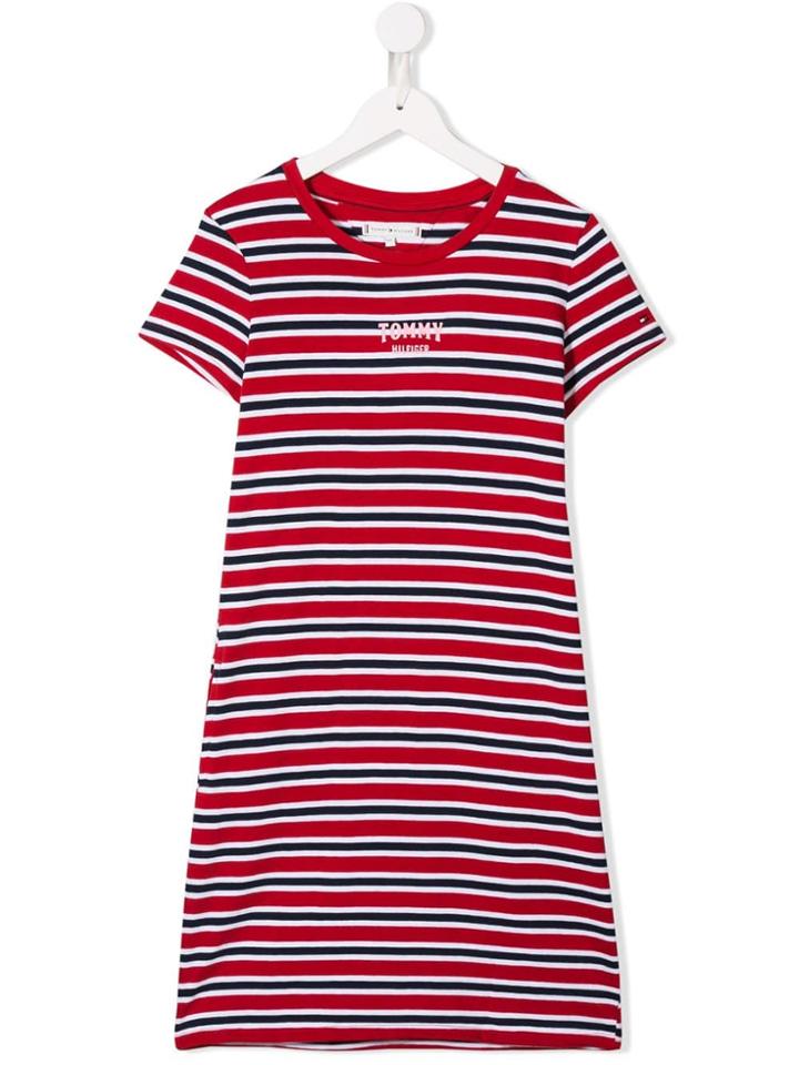 Tommy Hilfiger Junior Striped Dress - Red