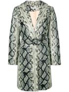 Miaou Faux-python Printed Coat - Green