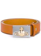 Vivienne Westwood Red Label - Logo Embossed Belt - Women - Calf Leather - One Size, Brown, Calf Leather