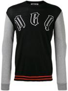 Mcq Alexander Mcqueen Contrast Knitted Sweater, Men's, Size: Xl, Black, Cotton/polyamide/polyester/wool