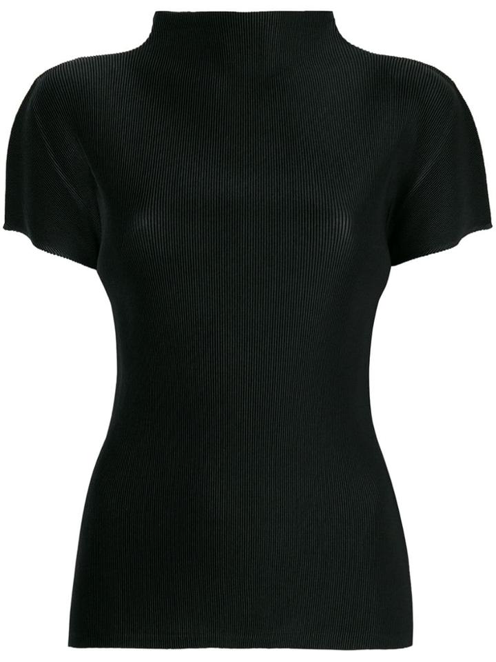 Pleats Please By Issey Miyake Turtleneck T-shirt - Black