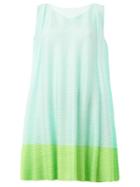 Pleats Please By Issey Miyake Pleated Mini Dress, Women's, Size: 3, Green, Polyester