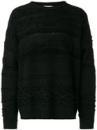 Laneus Cable-knit Sweater - Black