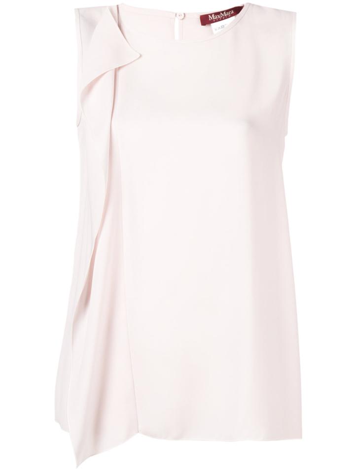 Max Mara Studio Draped Sleeveless Top - Pink & Purple