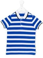 Burberry Kids Striped Polo Shirt, Boy's, Size: 6 Yrs, White