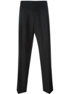 Lanvin Classic Regular Fit Trousers, Men's, Size: 50, Black, Polyamide/viscose/virgin Wool