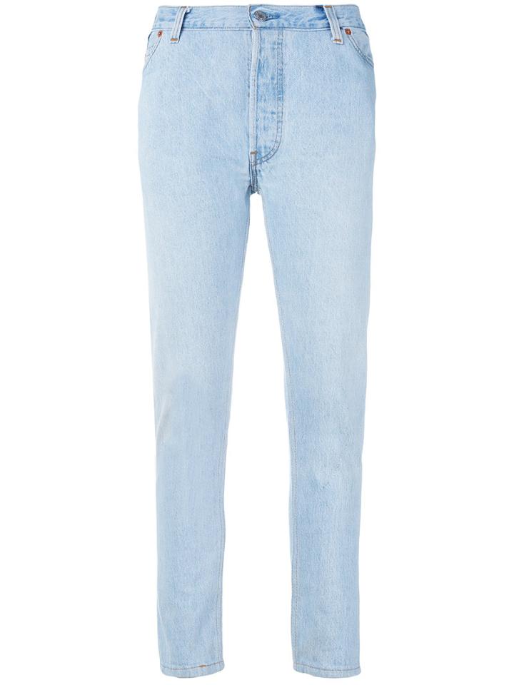 Re/done - Slim Fit Jeans - Women - Cotton - 25, Blue, Cotton