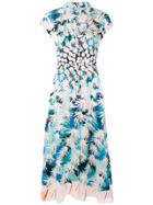 Temperley London Garden Cacti Dress - Blue