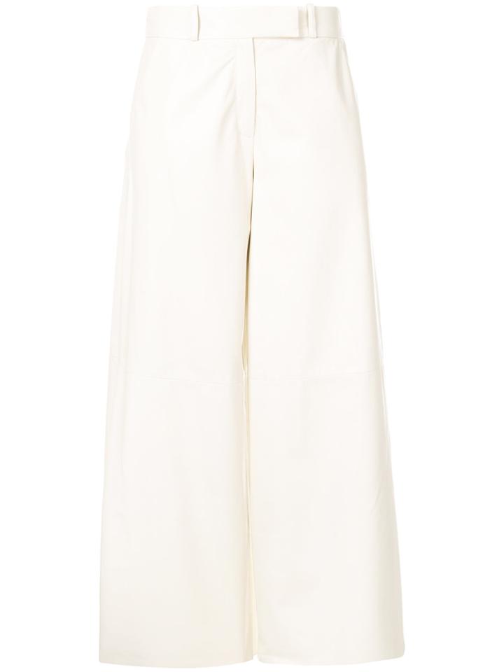 Drome Cropped Wide-leg Trousers - White