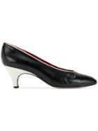 Yves Saint Laurent Vintage Metallic Heel Pumps - Black