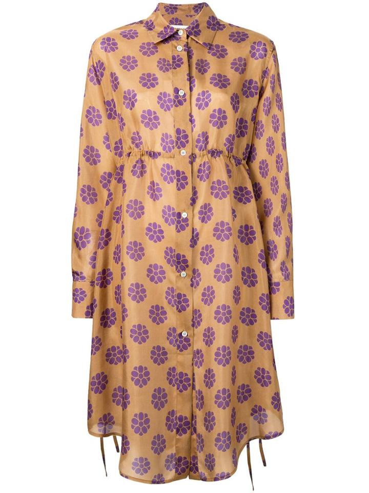 Mm6 Maison Margiela Button-down Shirt Dress - Brown